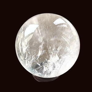 Natural Clear Quartz Crystal Ball,White Crystal Sphere Healing Crystal Ball with Stand Home Decor Prosperous Love Invite Wealth + Pedestal (300g)…