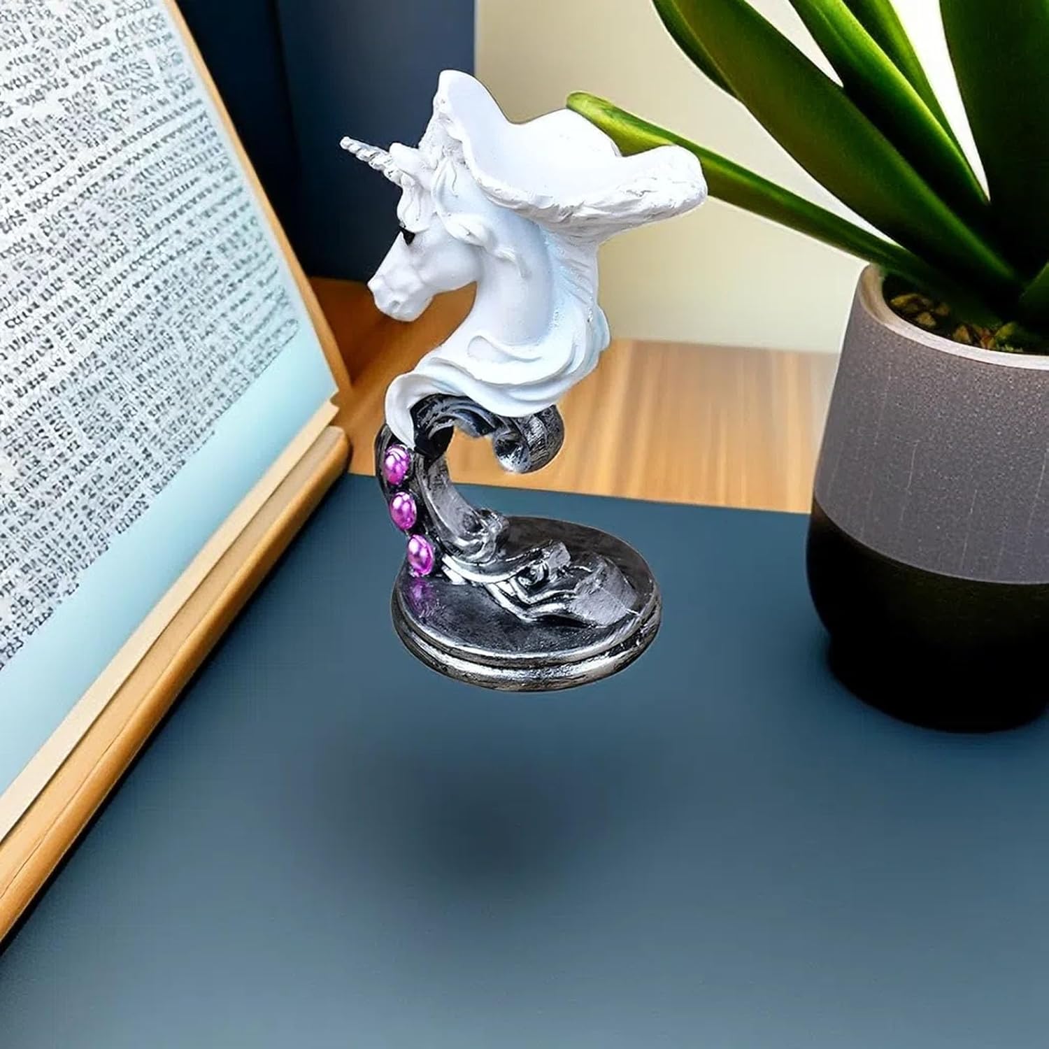gweryho1pcs Decorative Wolf Head Figurine Display Ball Stand Sphere Base Holder Crystal Sphere Pedestals for Crystal Ball Home Decor and Collectors Unicorn Ornament Crystal Ball Base Resin