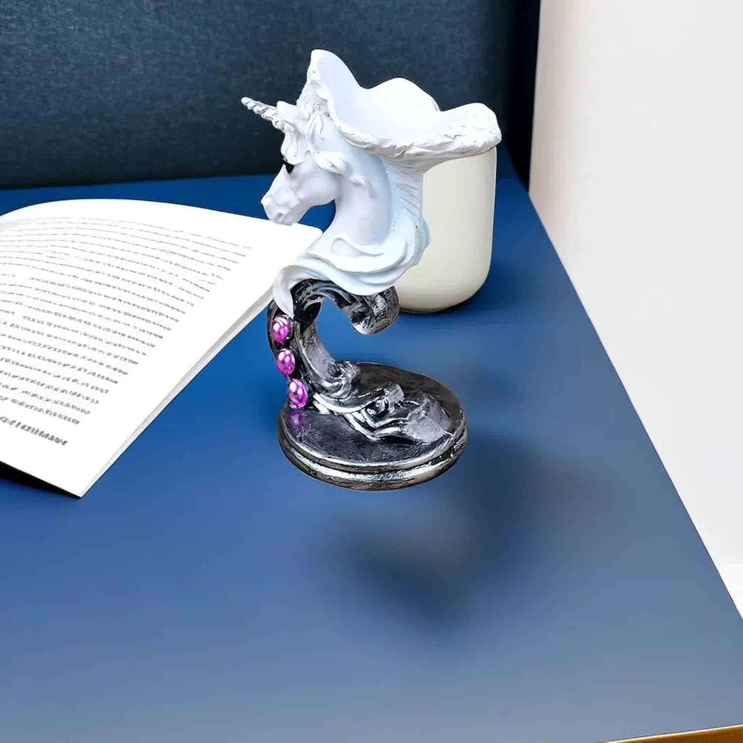 gweryho1pcs Decorative Wolf Head Figurine Display Ball Stand Sphere Base Holder Crystal Sphere Pedestals for Crystal Ball Home Decor and Collectors Unicorn Ornament Crystal Ball Base Resin