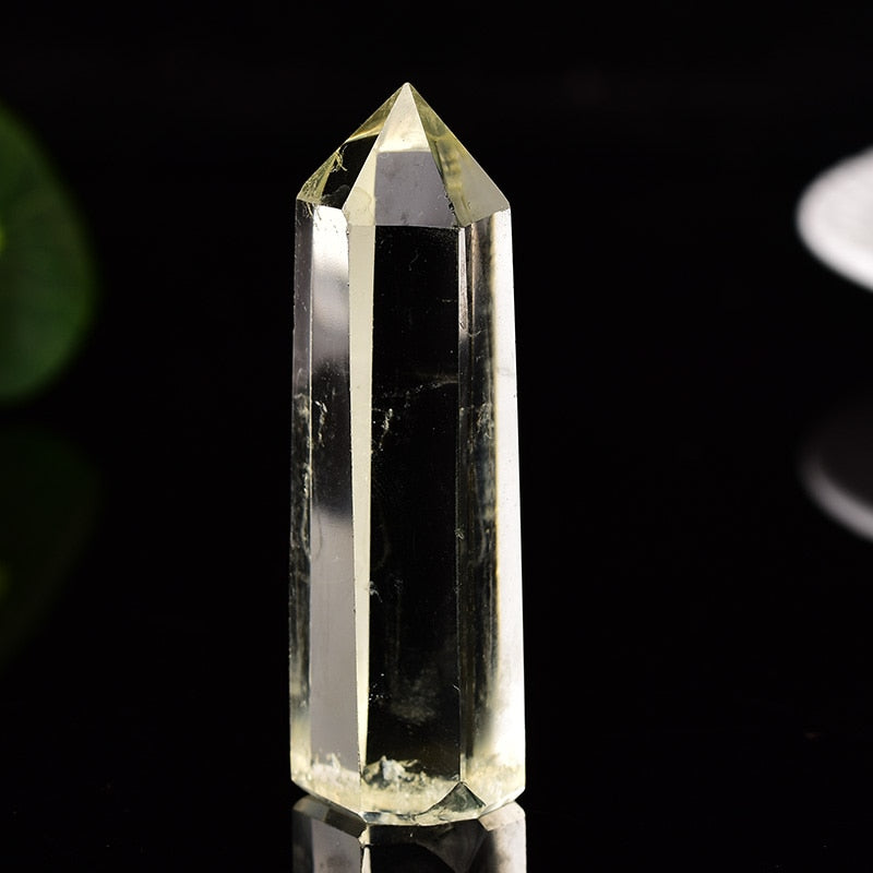 1PC Natural Crystal Transparency Quartz Point Healing Stone Hexagonal PrismsObelisk Wand Treatment Stone Home Decor