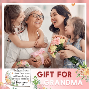 1pc, Grandma Birthday Gifts Grandma Gifts Acrylic Heart Grandma Sign From Granddaughter Grandson Loved Grandma Gifts For Grandparents Day (Watercolor Flower)