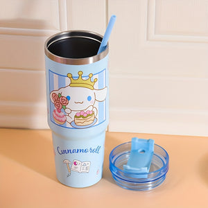 Sanrio 900ML Insulated Water Bottle: Leakproof & Shatterproof – Perfect for Outdoor, Office, and Home with Hello Kitty Design