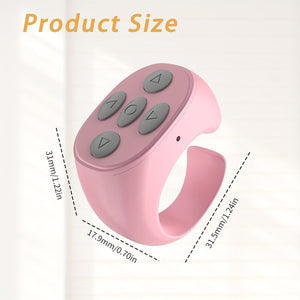1pc 2-in-1 Wireless Remote Control Ring, USB Rechargeable Lithium Polymer Battery, Compatible with Smartphones and TVs