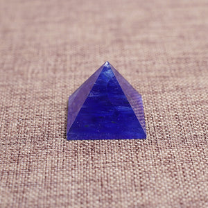 Pyramid-Finest Big  Blue Melting Quartz  Pyramids  Gemstone 1.18 Carved Pyramidal Crystal Healing Crafts