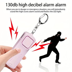 130dB Personal Security Alarm for Women - Pink, Siren with Screaming Feature, Ideal for Safety and Protection, Perfect Holiday Gift