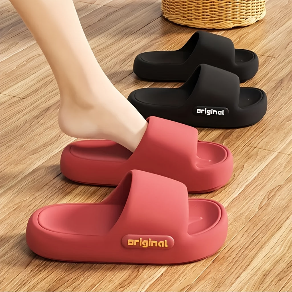 Women's Comfortable EVA Slides - Stylish Green Open-Toe Slippers with Cushioned Sole, Flat Heel, and Textured Design for Indoor or Outdoor Use, House Slippers