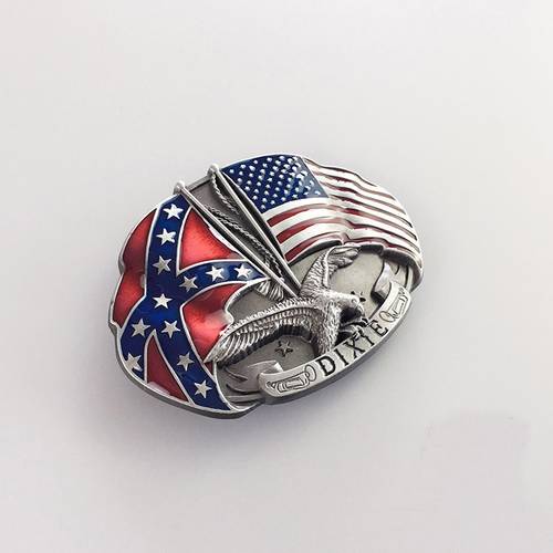 Western Men‘s Zinc alloy Leather Belt Buckle Eagle American flag Pattern US Local Shipping