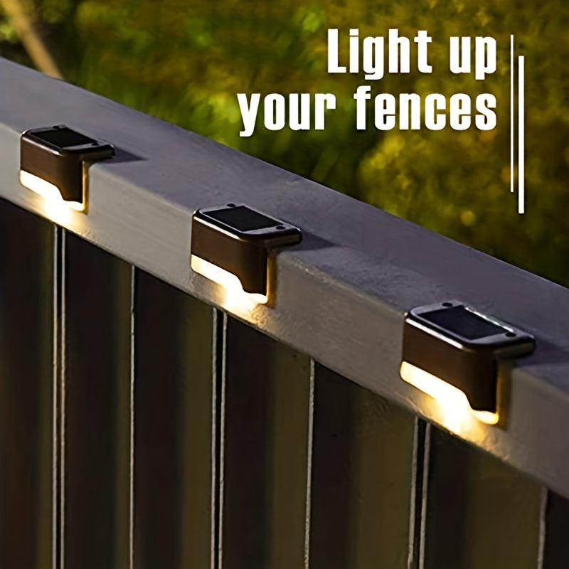 8-Pack Solar Step Lights – Weatherproof & Solar-Powered with Automatic Light Sensor for Stairs, Paths, and Patio Areas