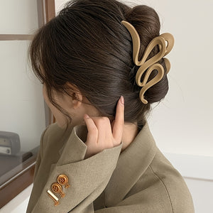 Curve Pattern Large Hair Clip Hair Accessory For Girls