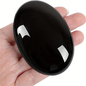 Natural Obsidian Crystal Therapy Crystal Gem Crystal Decoration Energy Balance Therapy Polishing Stone Palm Stone Room Decoration Mediation GIft