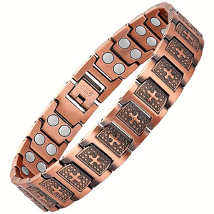 1pc Cross Copper Bracelets For Healing, 99.99% Pure Copper, Cross Bracelet For Men Relieve Arthritis And Carpal Tunnel Migraine Tennis Elbow