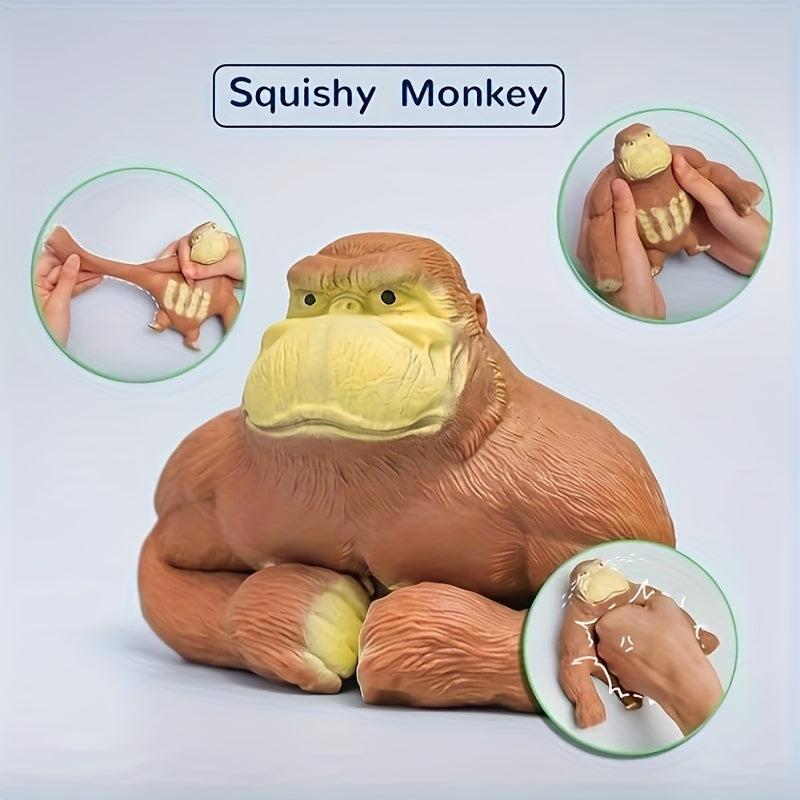 Squishy Monkey Decompress And Squeeze Stress Toy, Cute As Animal Styling Stress Relief Stretchy Toys, Elastic And Soft Fidget Toy Gift, Stress Relief, Birthday, Christmas, New Year GiftBirthday