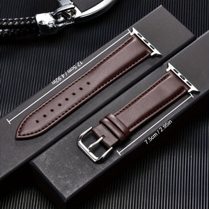 Soft Business Watchband For Apple Watch Ultra 8 7 SE 6 5 4 3 2 1 Replacement PU Leather Wrist Strap 38/40/41/42/44/45/49mm