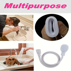 Multi-Purpose Faucet Sprayer with Easy Installation - Perfect for Hair Washing and Pet Bathing - Durable, Flexible Hose Fits Various Faucet