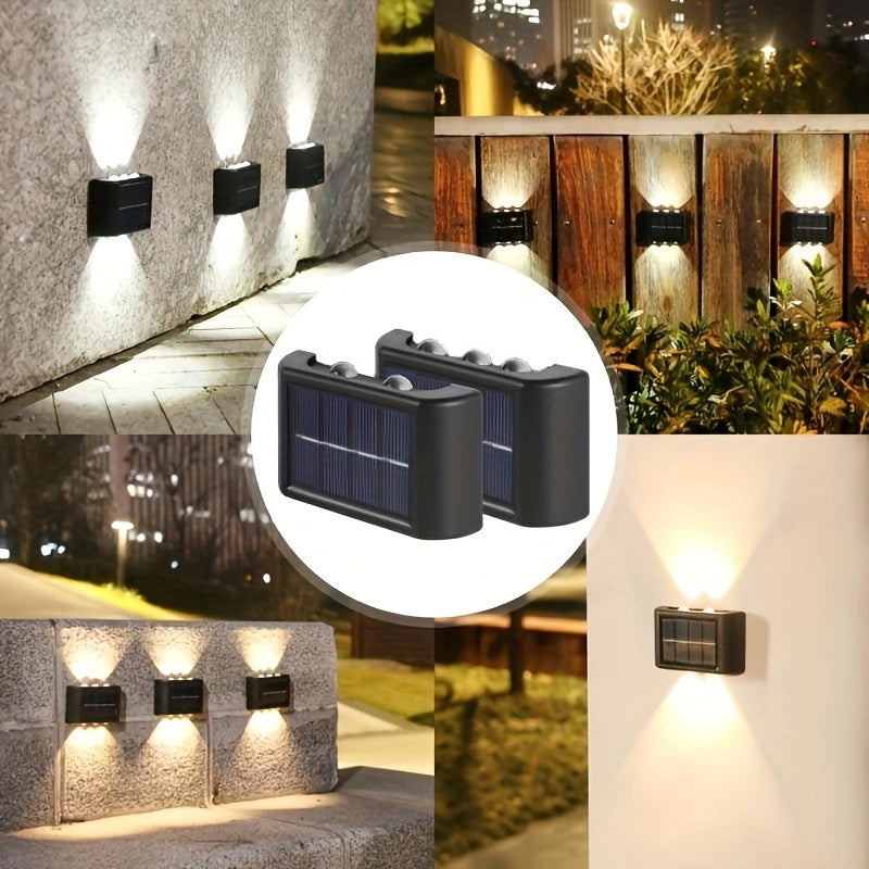 Brighten Up Your Outdoor Space With 2pcs Solar Up & Down Wall Lights!