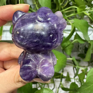 Amethyst Hello Kitty Amethyst Cat Amethyst Collection Amethyst Figurine Amethyst Carving