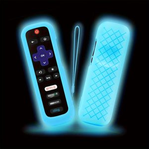 1pc/2pcs/3pcs Glow-in-the-Dark Silicone Remote Cover with Lanyard for Roku TV Remote Control - Universal Silicone Sleeve Case for TCL Hisense, Roku TV Streaming Stick, 4K+/ 4K Voice Remote