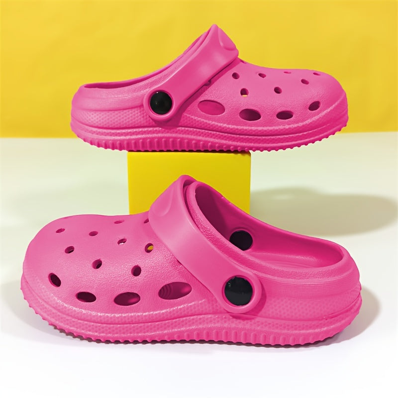 Kids' All-Season Breathable EVA Clogs - Lightweight, Anti-Slip with Geometric Design, Perfect for Indoor/Outdoor Play