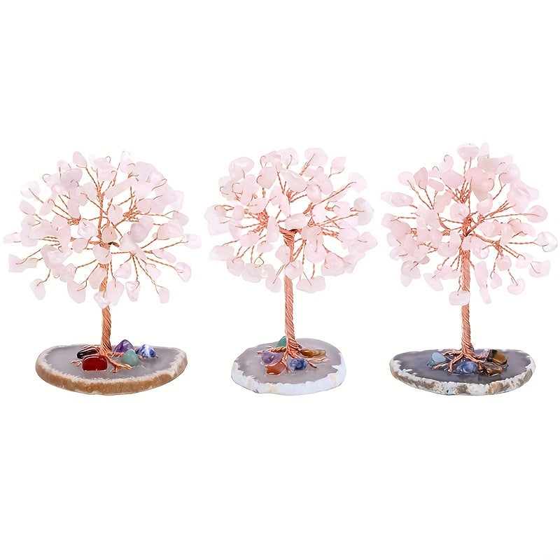 1PC Natural Crystal Tree: Enhance Health & Luck with Seven Chakra Energy - Random Base Gift