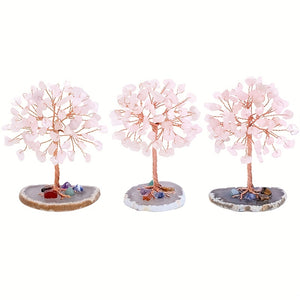 1PC Natural Crystal Tree: Enhance Health & Luck with Seven Chakra Energy - Random Base Gift