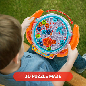 1pc 3D Maze Puzzle Game, Cool Spaceship Maze Toy Game, Balance Walking Bead Game, Educational Toy, Christmas Gift, Toy Party Game