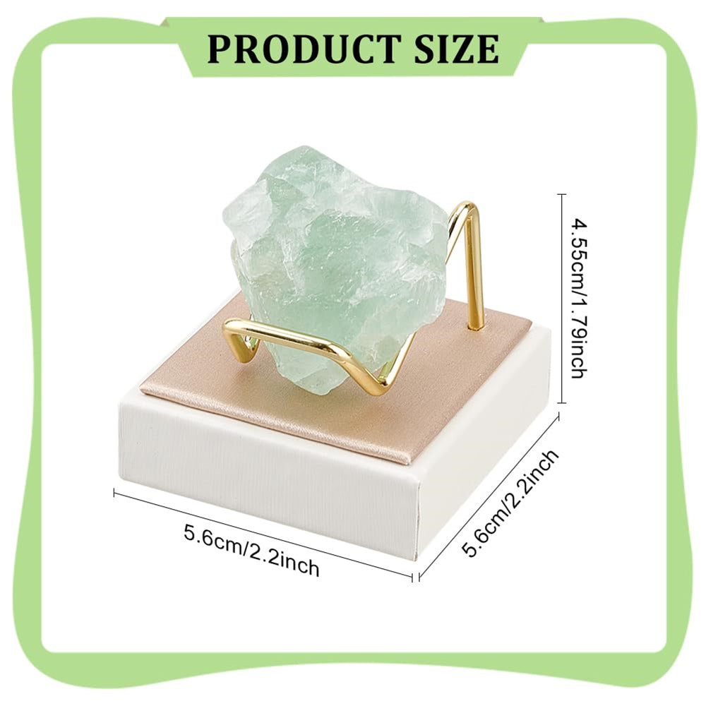 Acrylic Display Stand Gold Metal Arms Display Easel with Acrylic Base Decorative Display Pedestals Acrylic Small Mineral Crystal Display Stand for Gemstone Decor Collectibles