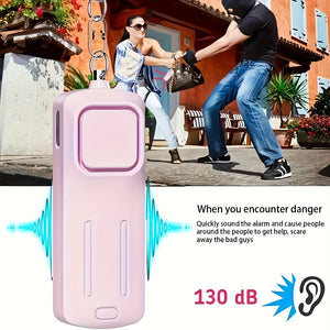 130dB Personal Security Alarm for Women - Pink, Siren with Screaming Feature, Ideal for Safety and Protection, Perfect Holiday Gift