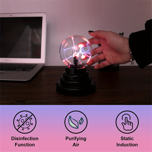 1pc Plasma Ball Lamp Light, 3 Inch Touch Sensitive Magic Plasma Ball USB/Battery Powered Nebula Sphere Globe Novelty Toy For Parties, Prop, Bedroom, Home Decorations