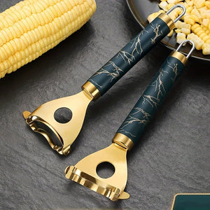 1pc, Corn Planer, Corn Stripper, Stainless Steel Corn Cob Stripper, Household Corn Peeler, Reusable Corn Thresher, Creative Corn Stripper, M