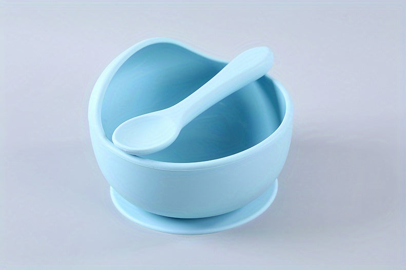 The Ultimate Baby Bowl Set: Anti-Drop Silicone Bowl, Spoon, and Cutlery - Portable and Anti-Slip, Halloween Christmas Thanksgiving Day Gift