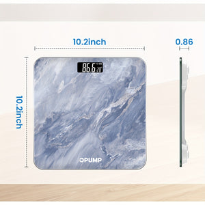 OPUMP Weight Scale, Bathroom Digital Weighing Machine, Good Looking, High Capacity, Accurate And Safe, Large Numbers, Easy to Read Electronic Scale, On Backlit LCD Display, 400 Pounds