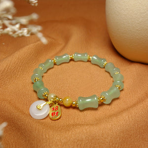 1pc Natural Jade Bracelet For Men And Women, Best Gift For Parents Friend