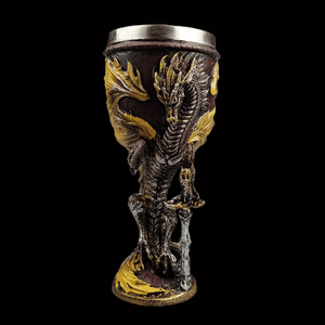 1pc, 7oz (200ml) Dragon Sword Cup, Medieval Dragon Wine Glass, Stainless Steel Champagne Glass, Gothic Dragon Sword Goblet, For Scotch Bourb