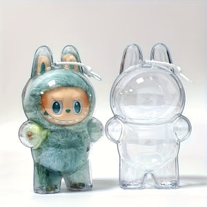 Suitable for all seasons, the LA-BU-BU 3rd generation transparent protective case comes with a clear display box and storage container, making it a creative gift for friends