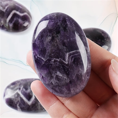 Natural Crystal Various Oval Palm Stones,Used For Alleviating Anxiety Pocket Massage Worry Stone,Natural Polishing Energy Stone Crystal Decor