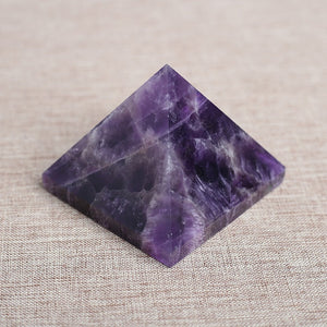 Pyramid-Finest Big Dream Amethyst Quartz Crystal Gemstone 2.17\ Carved Pyramidal Crystal Healing Crafts