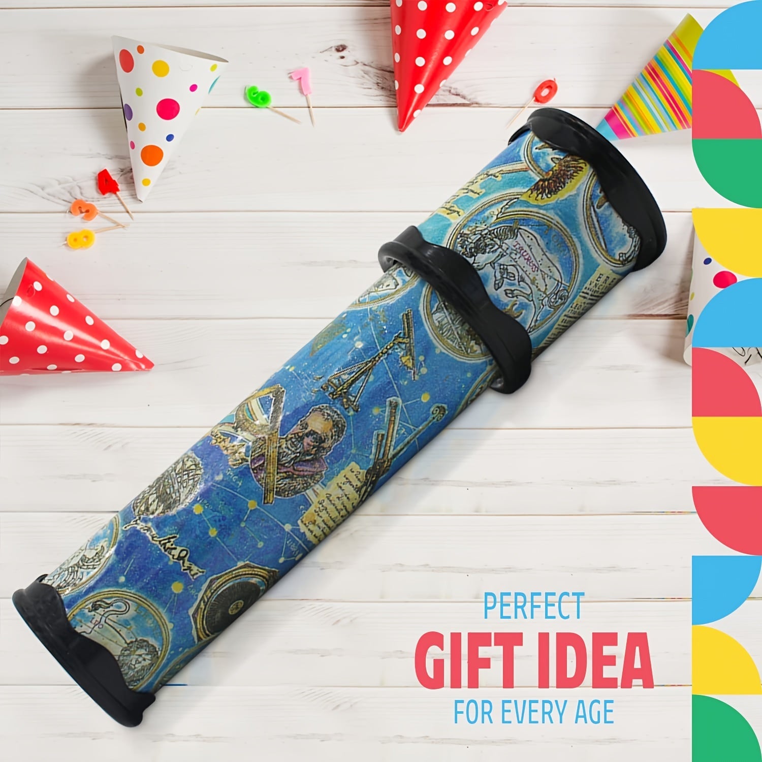 Classic Kaleidoscope Toy - Stretchable Long Design for Boys & Girls - Perfect Gift for Kids of All Ages (Random Colors)