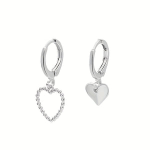 New Heart-shaped Earrings, Large Round Hoop Earrings With Three-dimensional Heart Shape