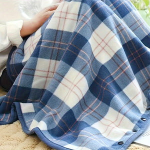 1pc Wearable Blankets Shawl Blanket Flannel Lazy Casual Office Blanket