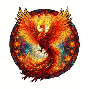 Challenge Your Brain With This Fun Flaming Phoenix Wood Puzzle - Perfect For Birthdays & Holidays,Christmas Gift,Halloween Gift,thanksgiving