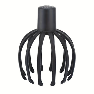 Professional Electric Claw Massager, 3-Level Intensity, USB Rechargeable Lithium Battery, Unscented, for Head Massage - Black