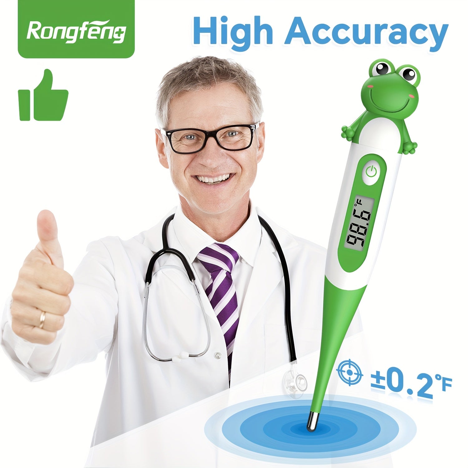 Clinical Digital Baby Thermometer-LCD, Flexible Tip, Accurate Fever Read Rectal Oral & Underarm Use-Oral Thermometer For Infants&Toddlers