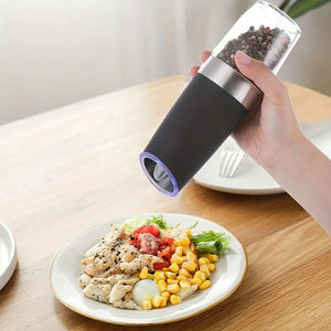 Electric Salt & Pepper Grinder Set with LED Lighting – Adjustable, One-Hand Operation, Modern Design, Ideal for Gifting (1/2pcs, AAA Battery