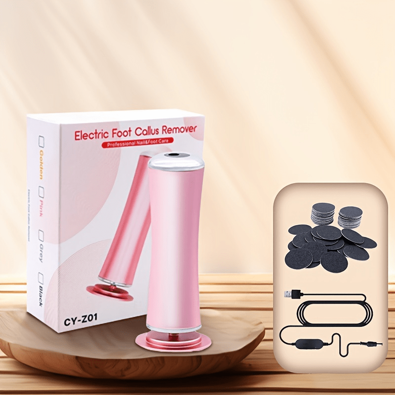 Electric foot grinder easily removes stubborn dead skin, effectively prevents foot dryness and roughness, adjustable speed belt with 60 replacement sandpaper, foot pedicure tool suitable for men and women to remove dead skin, hard skin and calluses on the