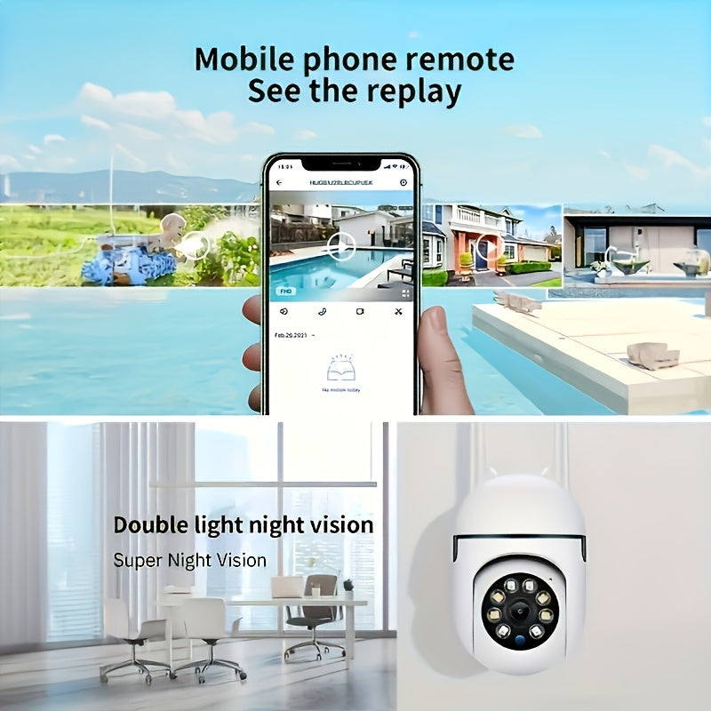 4pcs 1080p Wireless High-definition Intelligent Security Cameras - Reliable Wi Fi, Advanced Pan/tilt/zoom, Crystal Clear Color Night Vision,