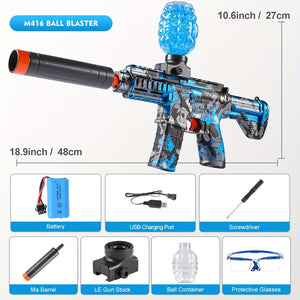 Exciting Electric Ball Blaster Toy For Kids And Adult High-Speed, Metallic Finish, Rechargeable With Safety Goggles