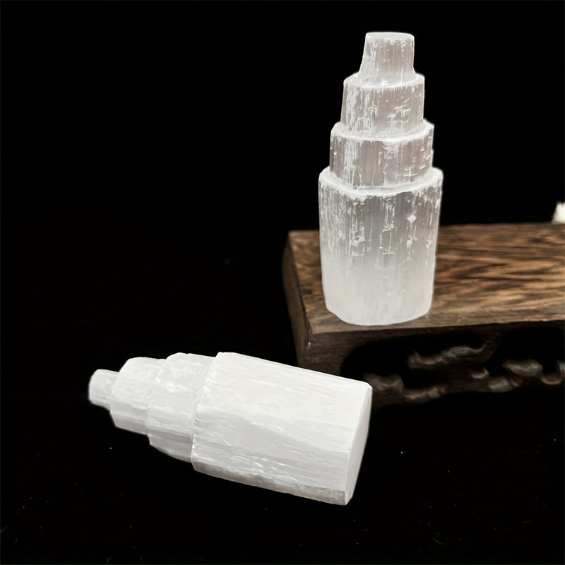 1pc Natural Selenite Crystal Skyscraper - Perfect for Reiki, Healing & Interior Decoration!