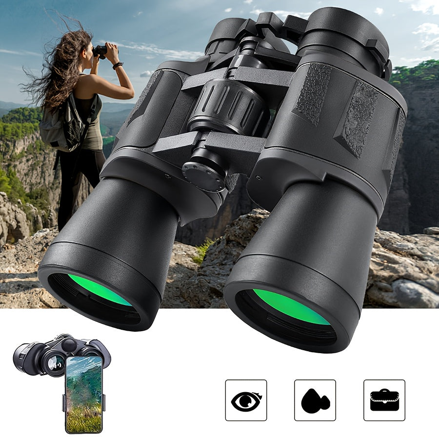 Adult Binoculars With Smartphone Adapter - Binoculars For Bird Watching, Hunting, Hiking, Concerts, Great Gifts For Men & Fathers