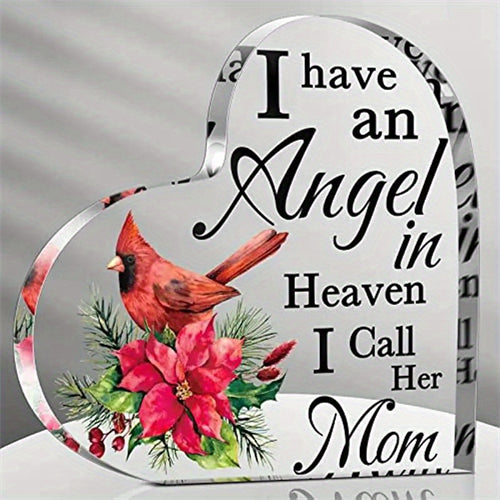 1pc, Red Memorial Cardinal Gift,Condolence Gift, Mom In Heaven Christmas Cardinal Memorial Gifts,Christmas Present,Commemorative Decorative Gif,Remembrance Gifts (Mom),Christmas Gift