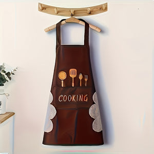 1pc Adjustable Polyester Canvas Apron - Multi-Use Kitchen, Gardening, Cooking, Baking, Floristry, Painting, Cleaning & Gardening Apron with
